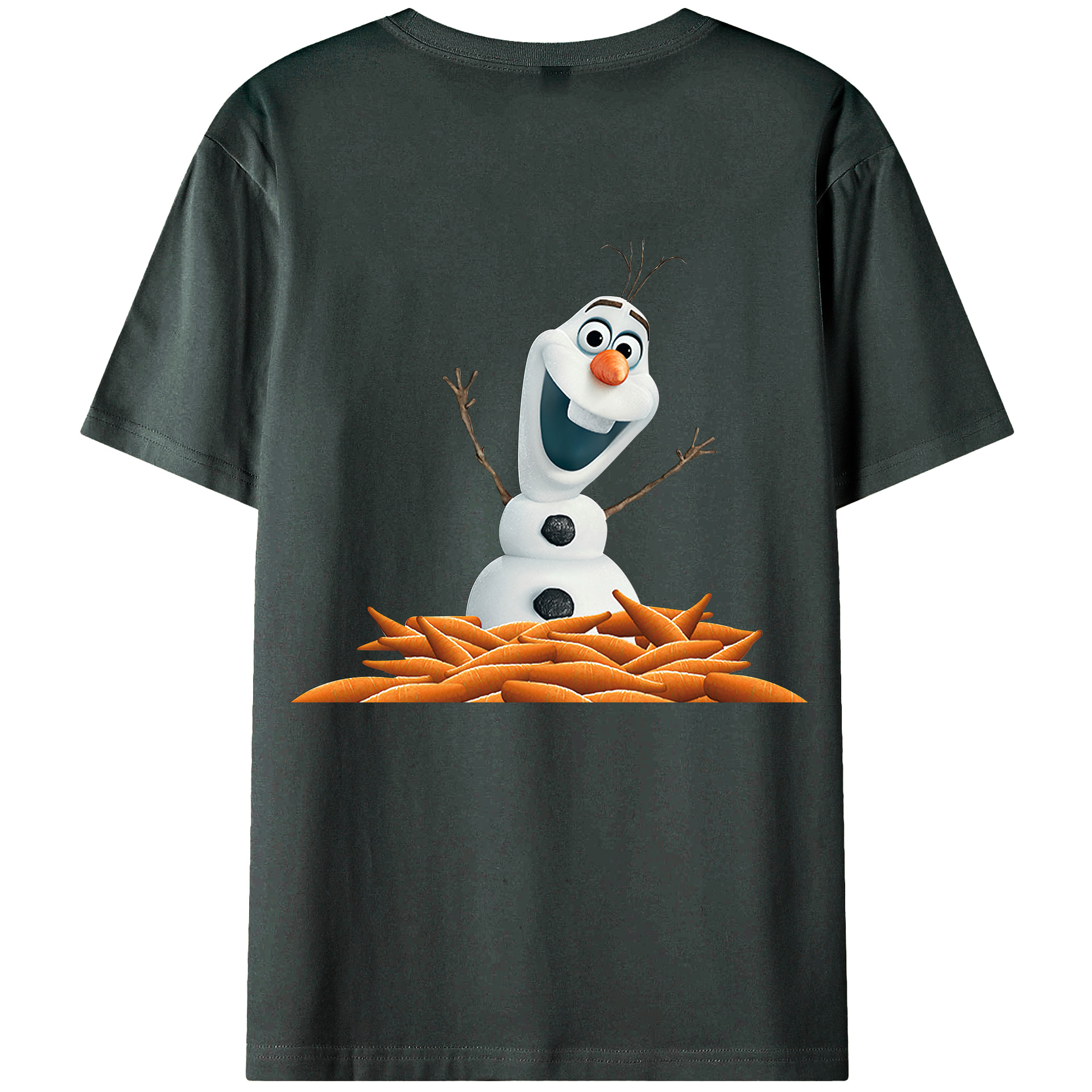（画像用） アナと雪の女王 アンナ エルサ Frozen Anna Elsa 綿100％ メンズ半袖Tシャツ（バックプリント） 通気性
